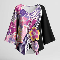 Aloha Vintage Hibiscus Lei Seamless Pattern Kimono Sleeve Blouse - Polynesian Pride