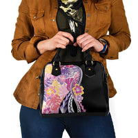 Aloha Vintage Hibiscus Lei Seamless Pattern Shoulder Handbag - Polynesian Pride