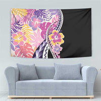 Aloha Vintage Hibiscus Lei Seamless Pattern Tapestry - Polynesian Pride