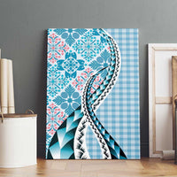 Aloha Vintage Palaka Floral Hawaiian Quilt Canvas Wall Art Uliuli Motif - Polynesian Pride