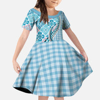 Aloha Vintage Palaka Floral Hawaiian Quilt Family Matching Tank Maxi Dress and Hawaiian Shirt Uliuli Motif - Polynesian Pride