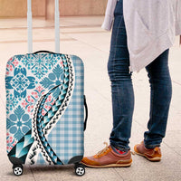 Aloha Vintage Palaka Floral Hawaiian Quilt Luggage Cover Uliuli Motif - Polynesian Pride