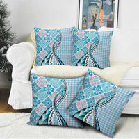 Aloha Vintage Palaka Floral Hawaiian Quilt Pillow Cover Uliuli Motif - Polynesian Pride