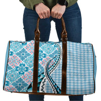 Aloha Vintage Palaka Floral Hawaiian Quilt Travel Bag Uliuli Motif - Polynesian Pride