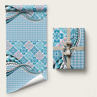 Aloha Vintage Palaka Floral Hawaiian Quilt Wrapping Paper Uliuli Motif - Polynesian Pride