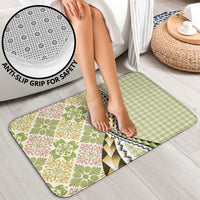 Aloha Vintage Palaka Floral Hawaiian Quilt Bathroom Set Omaomao Motif - Polynesian Pride