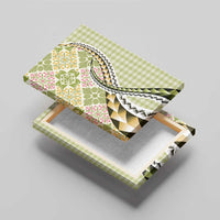 Aloha Vintage Palaka Floral Hawaiian Quilt Canvas Wall Art Omaomao Motif - Polynesian Pride