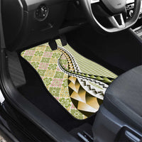 Aloha Vintage Palaka Floral Hawaiian Quilt Car Mats Omaomao Motif - Polynesian Pride