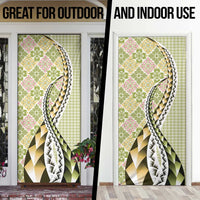 Aloha Vintage Palaka Floral Hawaiian Quilt Door Cover Omaomao Motif - Polynesian Pride