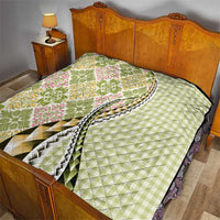 Aloha Vintage Palaka Floral Hawaiian Quilt Quilt Omaomao Motif - Polynesian Pride