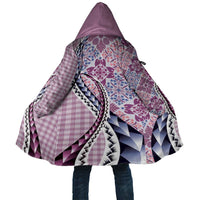 Aloha Vintage Palaka Floral Hawaiian Quilt Cloak Akala Motif - Polynesian Pride