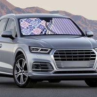 Aloha Vintage Palaka Floral Hawaiian Quilt Auto Sun Shade Poni Motif - Polynesian Pride