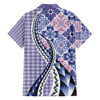 Aloha Vintage Palaka Floral Hawaiian Quilt Hawaiian Shirt Poni Motif - Polynesian Pride