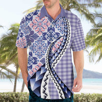 Aloha Vintage Palaka Floral Hawaiian Quilt Hawaiian Shirt Poni Motif - Polynesian Pride