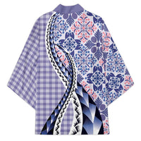 Aloha Vintage Palaka Floral Hawaiian Quilt Kimono Poni Motif - Polynesian Pride