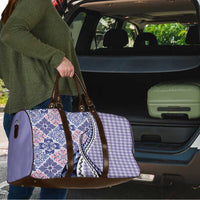 Aloha Vintage Palaka Floral Hawaiian Quilt Travel Bag Poni Motif - Polynesian Pride