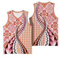 Aloha Vintage Palaka Floral Hawaiian Quilt Basketball Jersey Ulaula Motif - Polynesian Pride