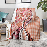 Aloha Vintage Palaka Floral Hawaiian Quilt Blanket Ulaula Motif - Polynesian Pride