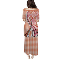 Aloha Vintage Palaka Floral Hawaiian Quilt Puletasi Ulaula Motif - Polynesian Pride