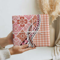 Aloha Vintage Palaka Floral Hawaiian Quilt Wrapping Paper Ulaula Motif - Polynesian Pride