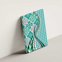 Aloha Vintage Palaka Floral Hawaiian Quilt Canvas Wall Art Polu Motif - Polynesian Pride