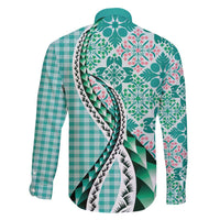 Aloha Vintage Palaka Floral Hawaiian Quilt Family Matching Puletasi and Hawaiian Shirt Polu Motif - Polynesian Pride