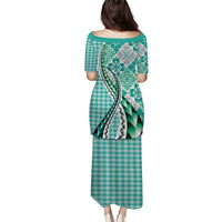 Aloha Vintage Palaka Floral Hawaiian Quilt Puletasi Polu Motif - Polynesian Pride