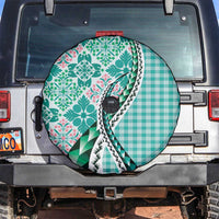 Aloha Vintage Palaka Floral Hawaiian Quilt Spare Tire Cover Polu Motif - Polynesian Pride