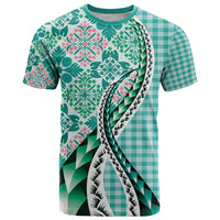 Aloha Vintage Palaka Floral Hawaiian Quilt T Shirt Polu Motif - Polynesian Pride