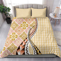 Aloha Vintage Palaka Floral Hawaiian Quilt Bedding Set Melemele Motif - Polynesian Pride