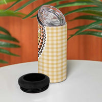 Aloha Vintage Palaka Floral Hawaiian Quilt 4 in 1 Can Cooler Tumbler Melemele Motif - Polynesian Pride