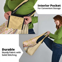 Aloha Vintage Palaka Floral Hawaiian Quilt Grocery Bag Melemele Motif - Polynesian Pride