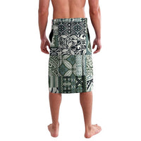 Aloha Vintage Plumeria Hawaiian Tapa Pattern Lavalava Dark Turquoise Hawaiian Tapa Pattern - Polynesian Pride