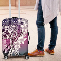 Aloha Vintage Plumeria Hawaiian Tapa Pattern Luggage Cover Gradient Hawaiian Tapa Pattern - Polynesian Pride