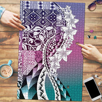 Aloha Vintage Plumeria Hawaiian Tapa Pattern Puzzle Gradient Hawaiian Tapa Pattern - Polynesian Pride