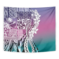 Aloha Vintage Plumeria Hawaiian Tapa Pattern Tapestry Gradient Hawaiian Tapa Pattern - Polynesian Pride