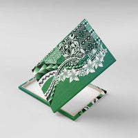 Aloha Vintage Plumeria Hawaiian Tapa Pattern Canvas Wall Art Green Hawaiian Tapa Pattern - Polynesian Pride