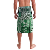 Aloha Vintage Plumeria Hawaiian Tapa Pattern Lavalava Green Hawaiian Tapa Pattern - Polynesian Pride