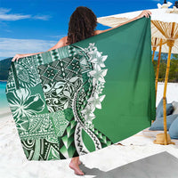 Aloha Vintage Plumeria Hawaiian Tapa Pattern Sarong Green Hawaiian Tapa Pattern - Polynesian Pride