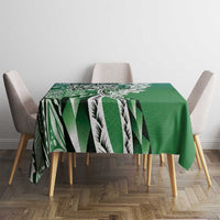 Aloha Vintage Plumeria Hawaiian Tapa Pattern Tablecloth Green Hawaiian Tapa Pattern LT9 - Polynesian Pride