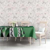 Aloha Vintage Plumeria Hawaiian Tapa Pattern Tablecloth Green Hawaiian Tapa Pattern LT9 - Polynesian Pride