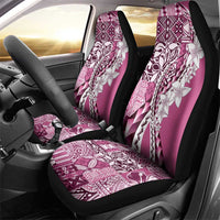Aloha Vintage Plumeria Hawaiian Tapa Pattern Car Seat Cover Pink Hawaiian Tapa Pattern - Polynesian Pride