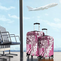Aloha Vintage Plumeria Hawaiian Tapa Pattern Luggage Cover Pink Hawaiian Tapa Pattern - Polynesian Pride
