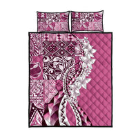 Aloha Vintage Plumeria Hawaiian Tapa Pattern Quilt Bed Set Pink Hawaiian Tapa Pattern - Polynesian Pride