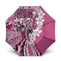 Aloha Vintage Plumeria Hawaiian Tapa Pattern Umbrella Pink Hawaiian Tapa Pattern - Polynesian Pride