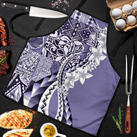 Aloha Vintage Plumeria Hawaiian Tapa Pattern Apron Purple Hawaiian Tapa Pattern - Polynesian Pride