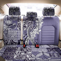 Aloha Vintage Plumeria Hawaiian Tapa Pattern Back Car Seat Cover Purple Hawaiian Tapa Pattern - Polynesian Pride