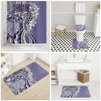 Aloha Vintage Plumeria Hawaiian Tapa Pattern Bathroom Set Purple Hawaiian Tapa Pattern - Polynesian Pride
