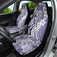 Aloha Vintage Plumeria Hawaiian Tapa Pattern Car Seat Cover Purple Hawaiian Tapa Pattern - Polynesian Pride