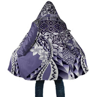 Aloha Vintage Plumeria Hawaiian Tapa Pattern Cloak Purple Hawaiian Tapa Pattern - Polynesian Pride